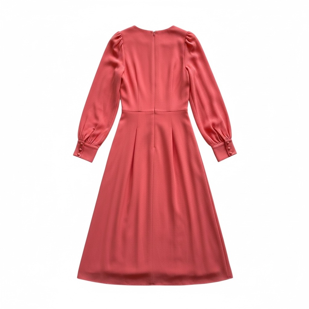 Black Halo Bow Front Fit & Flare Dress Pink Size 2 NWOT - Picture 2 of 12